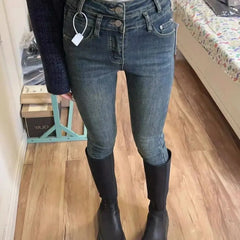 Lunivop  High Waist Straight Leg Slim Fit Jeans for Women Spring Autumn Pear Shaped Body New Trendy Stretchy Pencil Pants