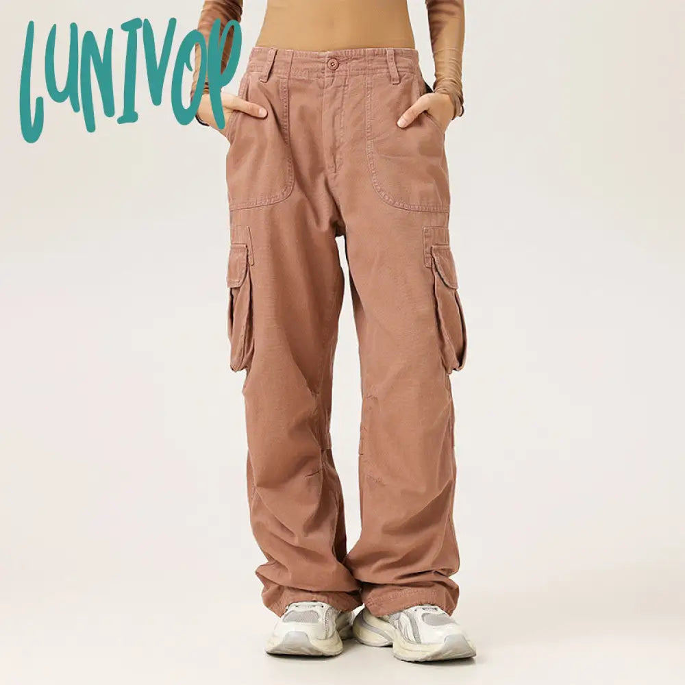 2000s fashion Japanese Retro Autumn Distressed Washed Overalls Casual Large Pocket Men's and Women's Loose Trousers