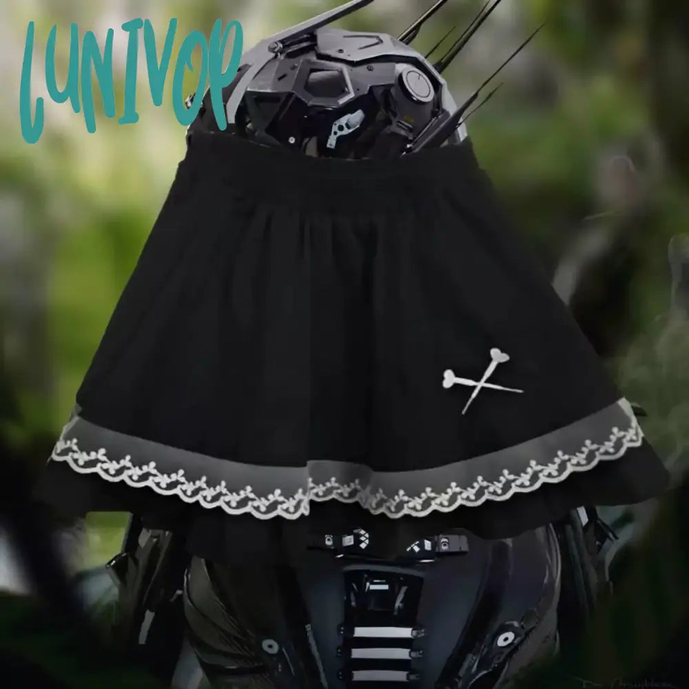 Lunivop 2024 Goth Gothic Skirt Girl Women’s For Summer Harajuku Black Mini Skirts Japanese Emo