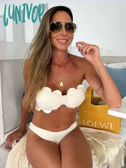 Lunivop 2024 New Women’s Swimsuit Sexy Bikinis Three Piece Sets Chic Hollowed Out Skirt Fashion