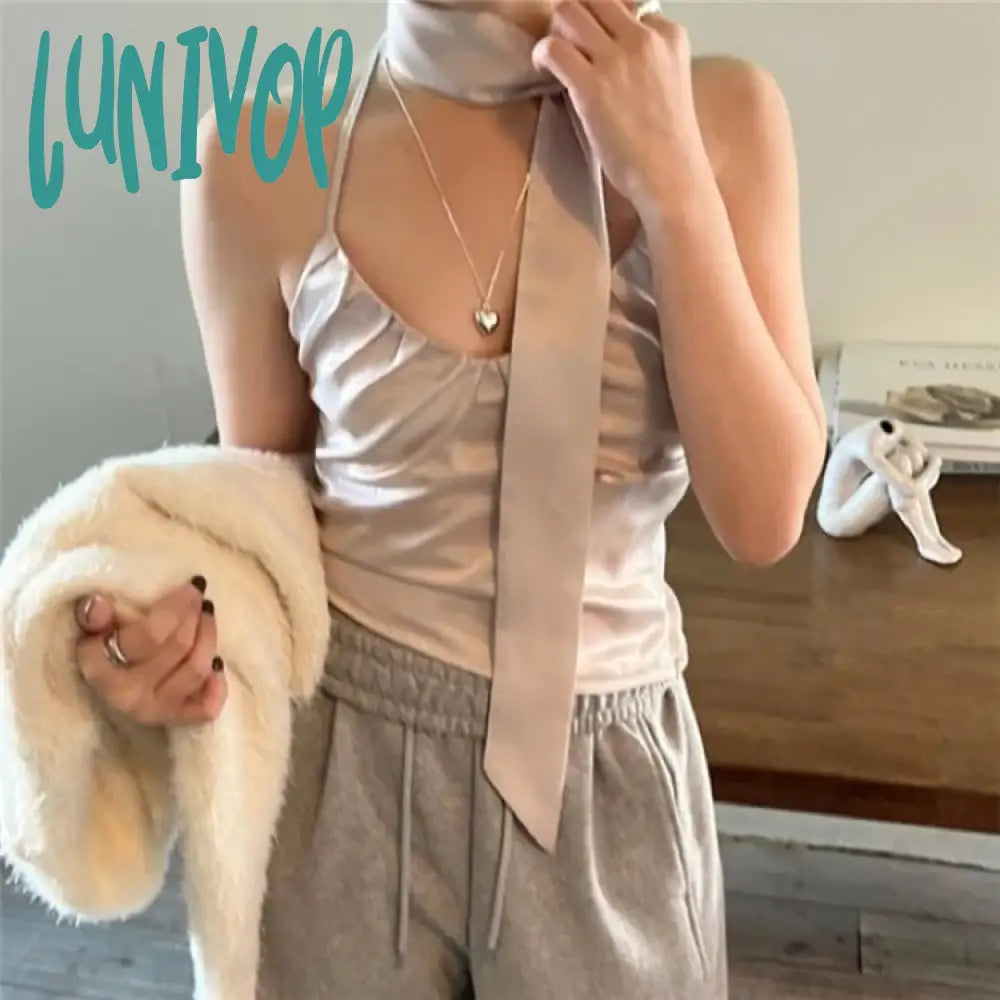 Lunivop 2024 Summer New Black Camisole Mujer Fashion Street Sexy Slim Fit Ruched Vest For Women Y2K