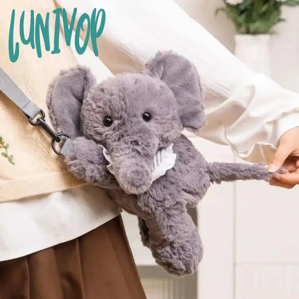 Lunivop 30Cm Kawaii Lamb Plush Backpack Cute Fashion Plushie Doll Shoulder Bag Mini Knapsack Bags