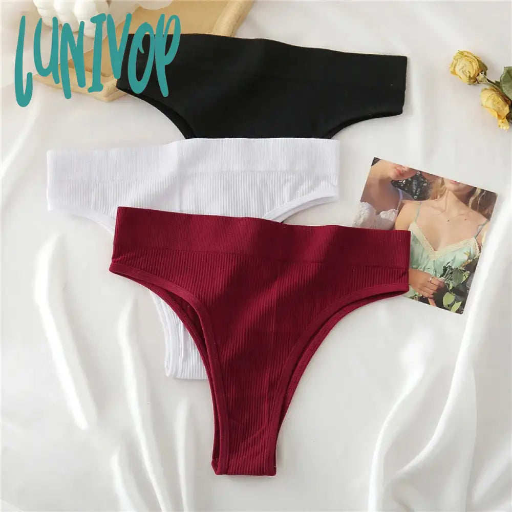 Lunivop 4Pcs/Set Seamless High Waisted Panties Women Underwear Comfortable Sexy Female Underpants