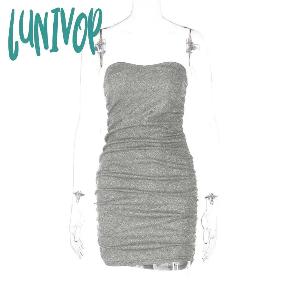 alien invasion dress to impress Style Women's Spring New Fashion Sexy V-neck Tube Top Backless Pleated Dress