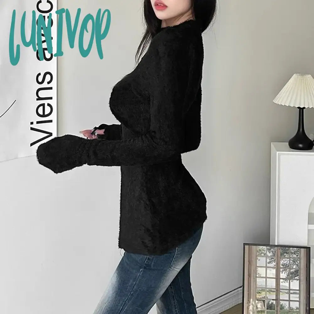 Lunivop Autumn New Simple Casual Hollow All-Match Mature Charm High Street Cool Personality