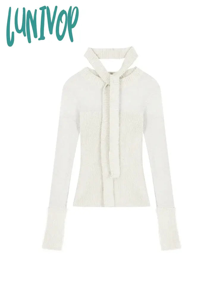 Lunivop Autumn Winter Half Turtleneck Sweater Women Vintage Solid Color Basic Elegant Knitted
