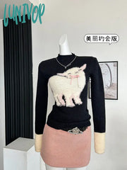 Lunivop Autumn Winter Woman Cute Core Korean Kawaii Jumper Turtleneck Sweater 2000S Aesthetic