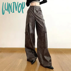 Lunivop Brown Classic Retro All-Match Casual High Street Fashionable Cool Confident Youth Hip-Hop