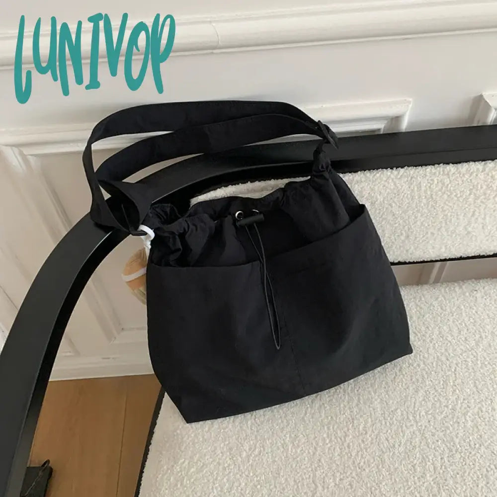 Lunivop Casual Nylon Womens Shoulder Bag Large Capacity Fashion Vintage Tote Designer Commuter