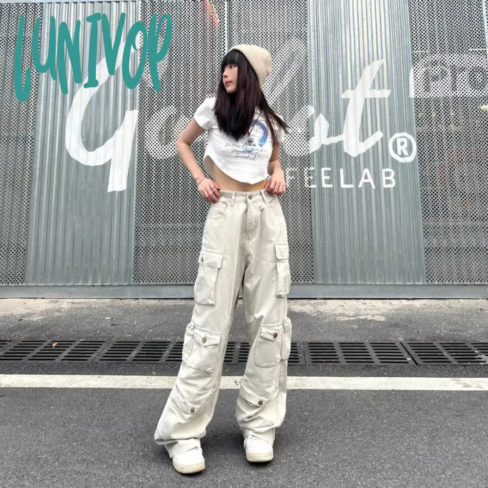 concert outfit American Retro Functional Overalls Women's Ins High Street Fried Street Ruan Handsome Women's Ruan Handsome Pants Fashion