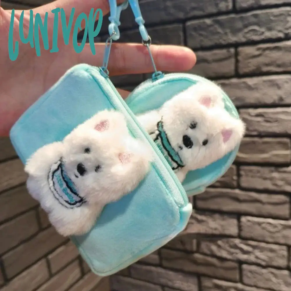 Lunivop Cute Doggy Womens Wallet Small Blue Kawaii Fashion Casual Coin Purse Original Short