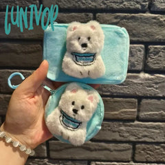 Lunivop Cute Doggy Womens Wallet Small Blue Kawaii Fashion Casual Coin Purse Original Short