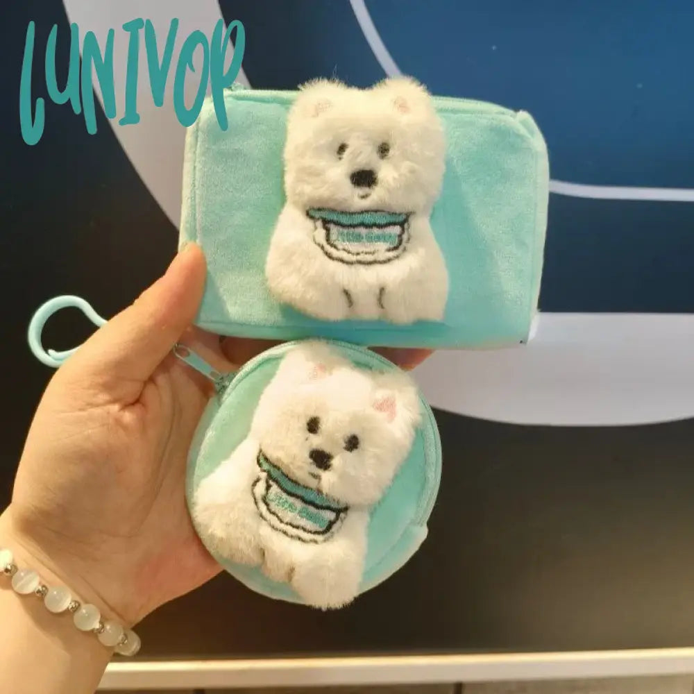 Lunivop Cute Doggy Womens Wallet Small Blue Kawaii Fashion Casual Coin Purse Original Short