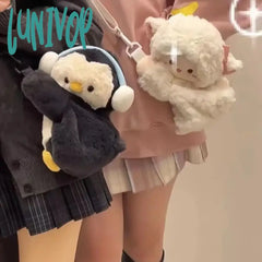 Lunivop Cute Womens Shoulder Bag Plush Fluffy Sheep Doll Casual Fashion Crossbody Kawaii All-Match