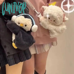 Lunivop Cute Womens Shoulder Bag Plush Fluffy Sheep Doll Casual Fashion Crossbody Kawaii All-Match