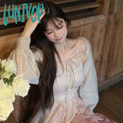 cybergoth dress to impress 2024 Summer New Waist-Tight Chiffon Tie-Dyed Ruffled Fairy Skirt Suspender Skirt Super Fairy Heavy Industry Dress