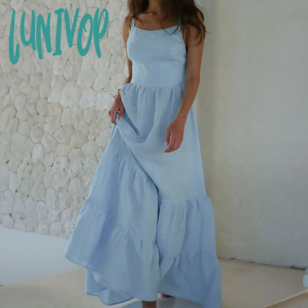 dress to impress divine being Strap Dress 2024 Hot Sexy Backless Strap Super Long Cake Skirt Strap Dress