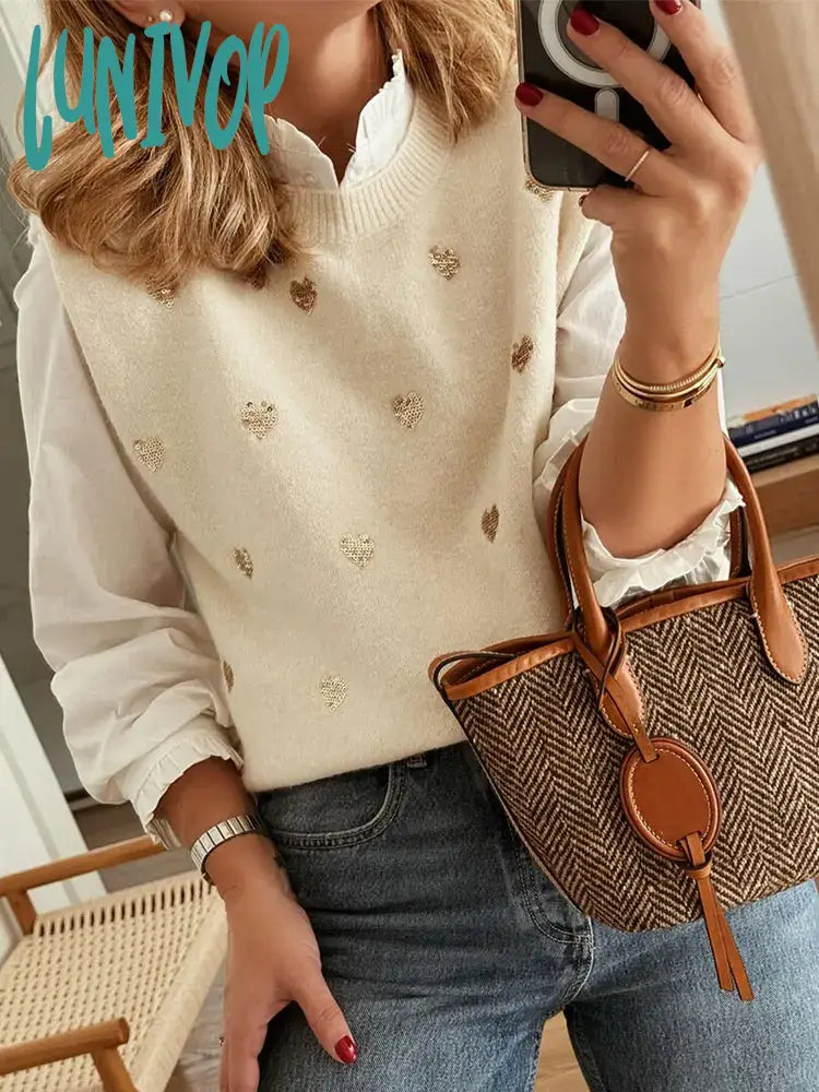 Lunivop Elegant Colorful Sequins Knit Cardigan Women Fashion V Neck Full Sleeve Sweater Coats