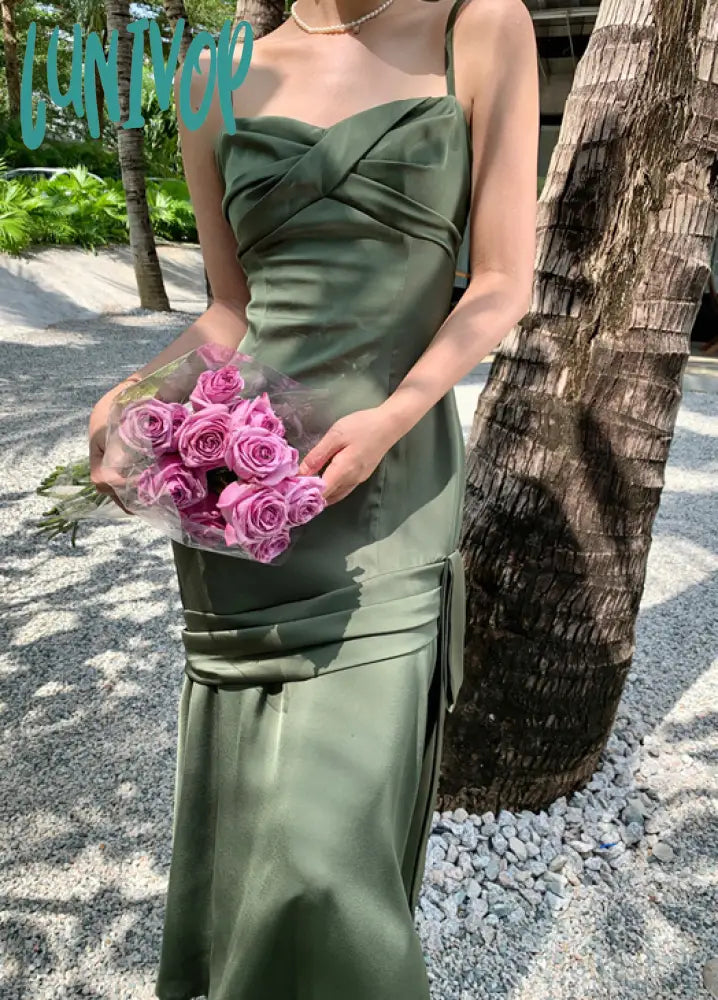 Lunivop Elegant Emerald Green Irregular Patchwork Evening Party Dress lunivop Lunivop Elegant Emerald Green Irregular Patchwork Evening Party Dress lunivop