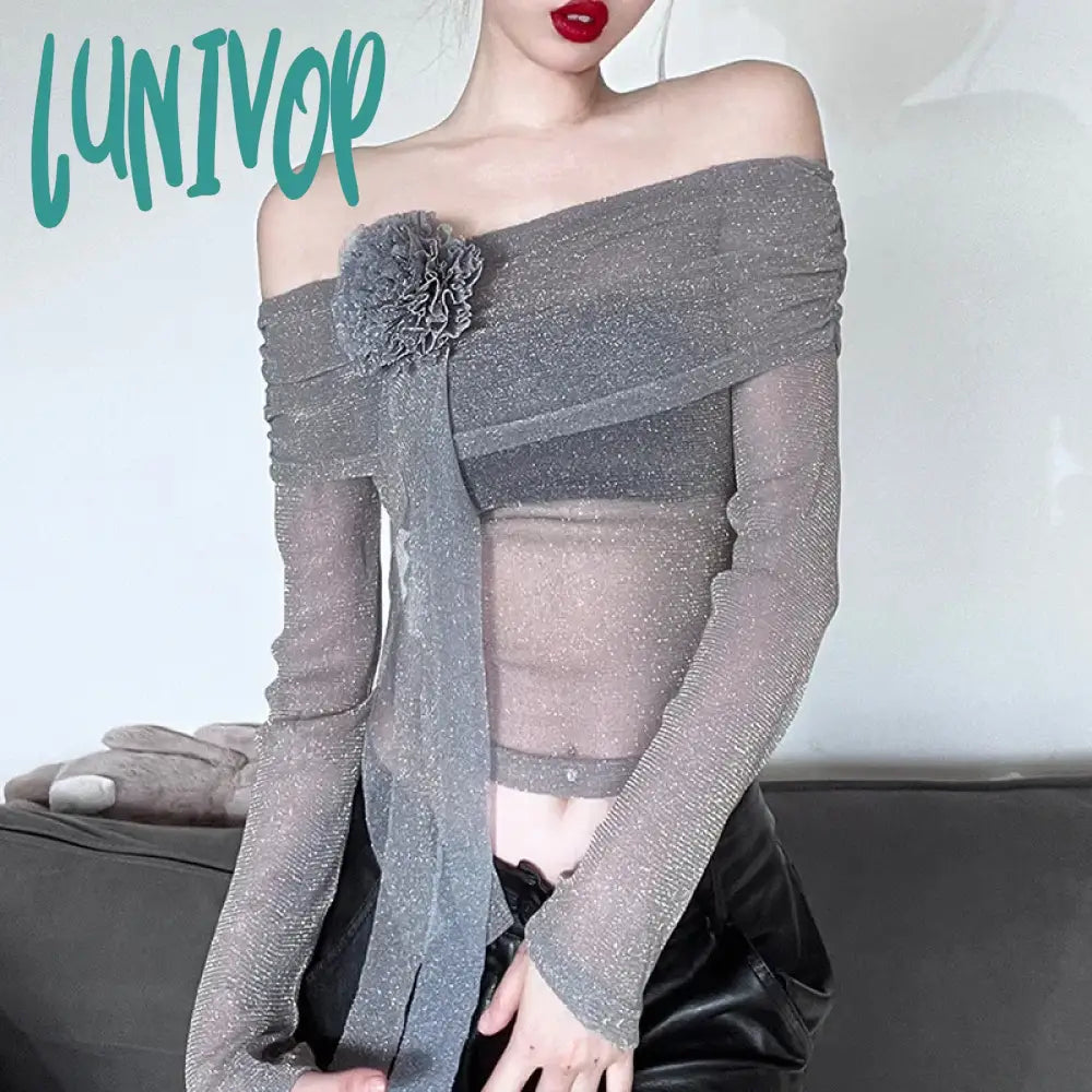 Lunivop Elegant Gentle Mature Beautiful Sexy Perspective All-Match High Street Confident Women’s