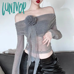 Lunivop Elegant Gentle Mature Beautiful Sexy Perspective All-Match High Street Confident Women’s