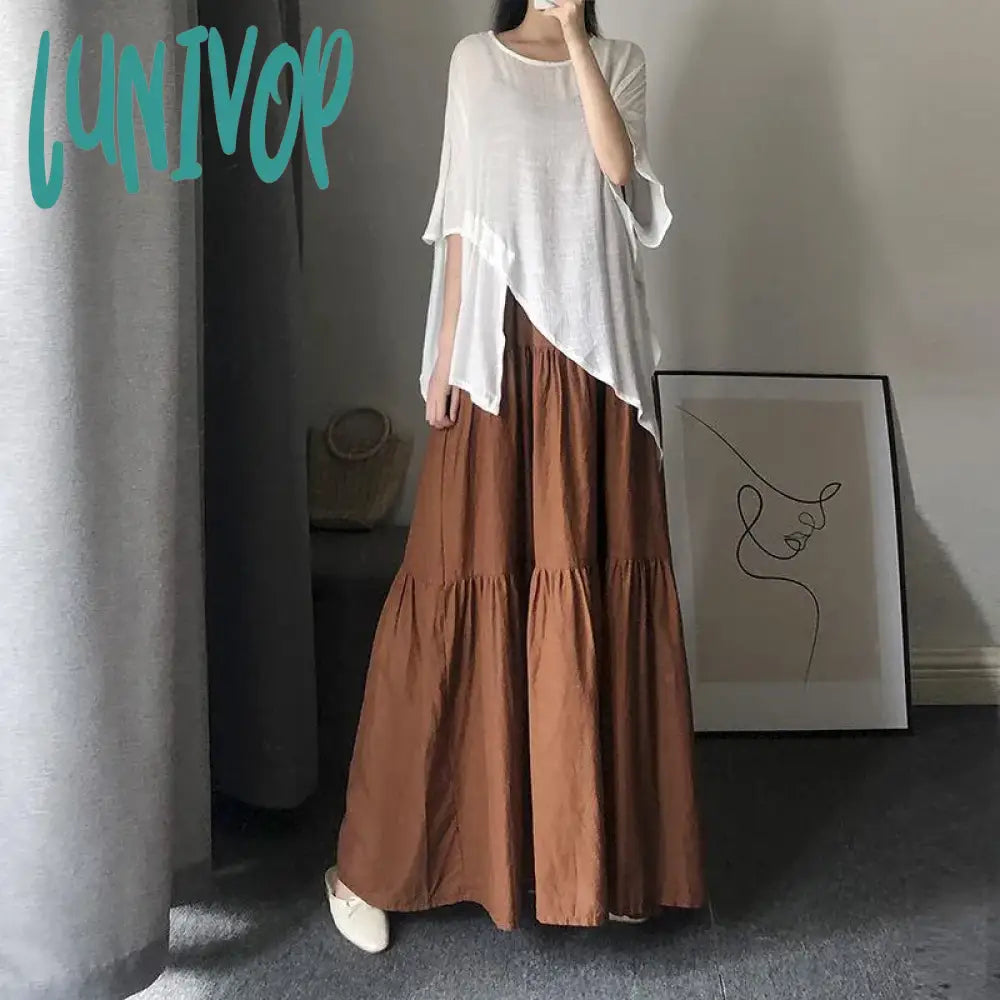 Lunivop Elegant Long Dress Women Spaghetti Strap A Line Dresses Holiday Beach Sleeveless Vestidos