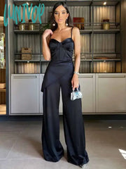 Lunivop Elegant One Piece Jumpsuit Women Fashion Casual Wide Leg Jumpsuits Hollow Out Female