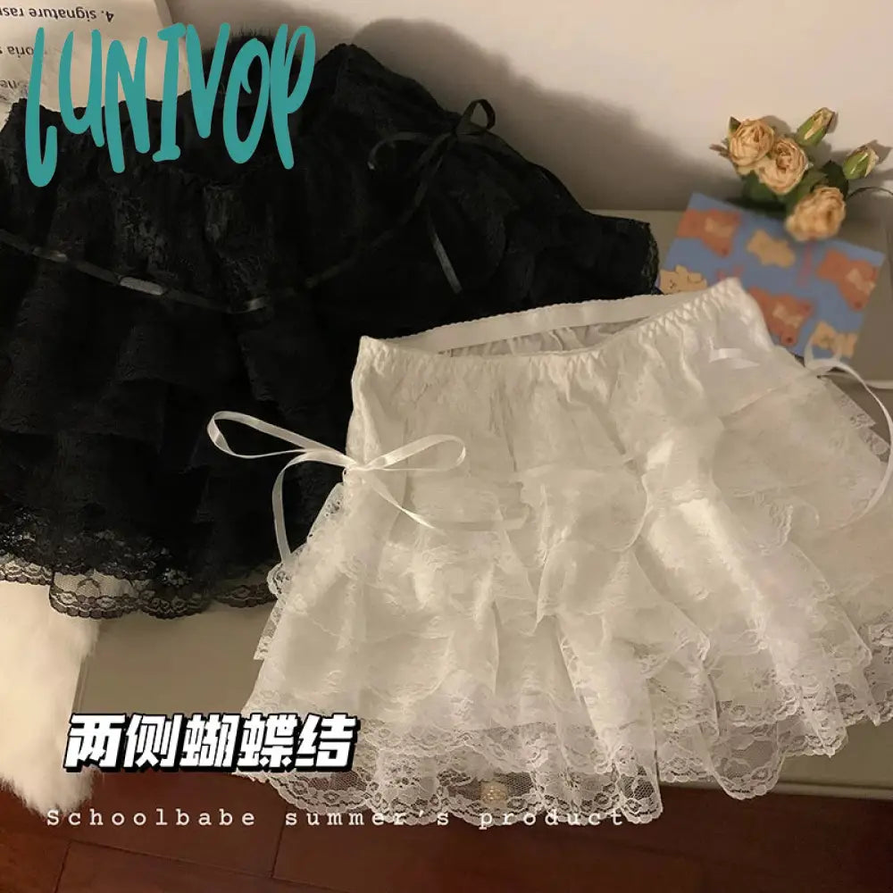 Lunivop Floral Lace Lolita Safety Pants Women Summer Shorts Petticoat Underpants Girls Fashion