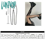 Lunivop Gothic Fishnets Stockings Lolita Mesh Tights For Women Netting Y2K Pantyhose With Pattern