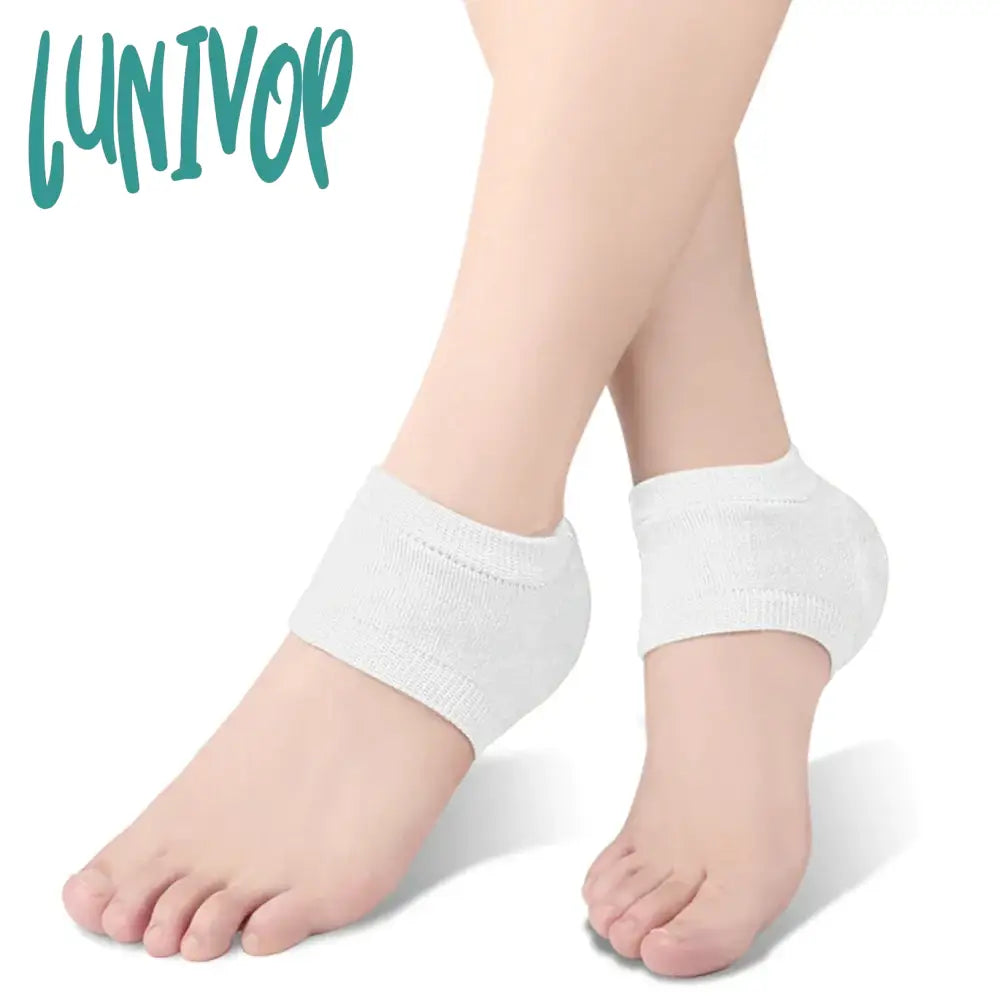 Lunivop Heel Protector Protective Sleeve Half Size Socks Gel Anti-Cracking Foot Cover Skin Care