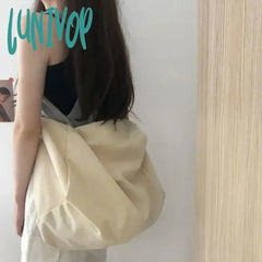 Lunivop High Capacity Shoulder Bag For Women Fashion Solid Coloured Casual Canvas Crossbody Bags