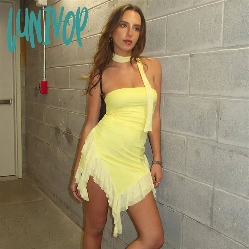hipster dress to impress INS Fashion Sexy Tube Top Dress Summer New Street Hipster Backless Waist-Tight Skirt for Women