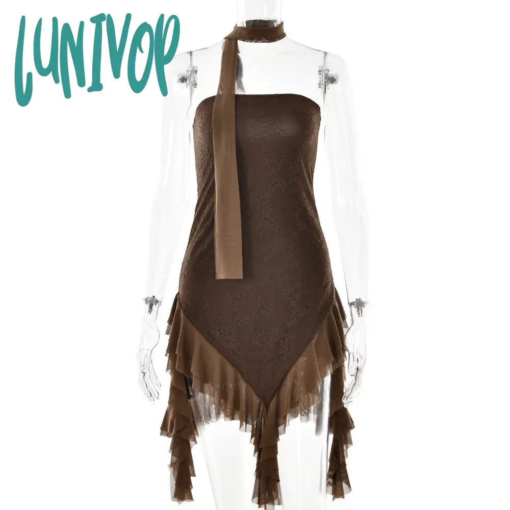 hipster dress to impress INS Fashion Sexy Tube Top Dress Summer New Street Hipster Backless Waist-Tight Skirt for Women