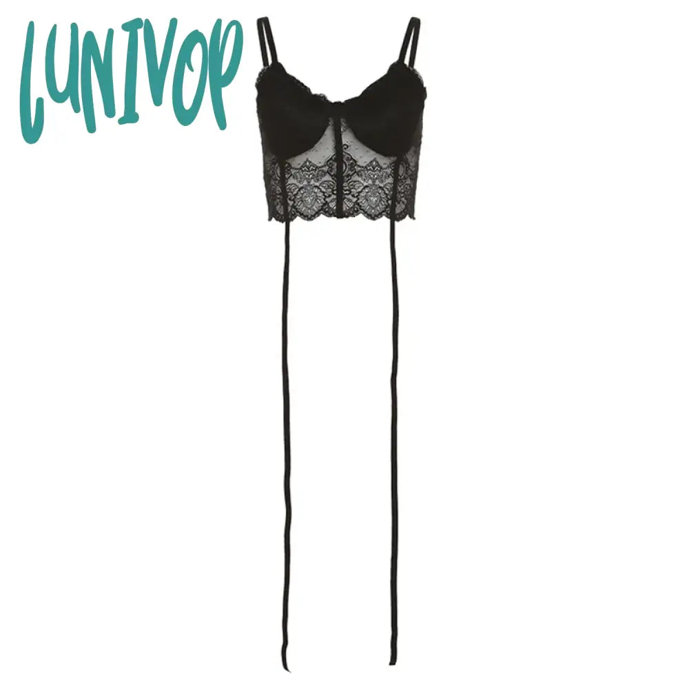 Lunivop Hollow Out Bustier Slim Red Crop Top Women Summer Camisole Lightweight Backless Sleeveless