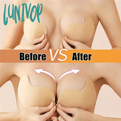 Lunivop Invisible Push Up Bra For Women Backless Strapless Seamless Front Closure Bralette