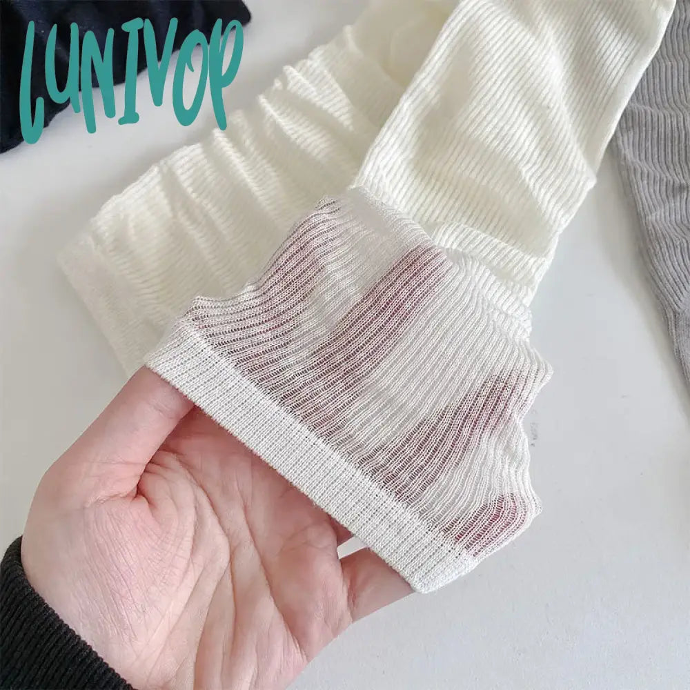 Lunivop Korean Fashion Women Socks Summer Thin Mesh Breathable Harajuku Crew Jk Japanese Style