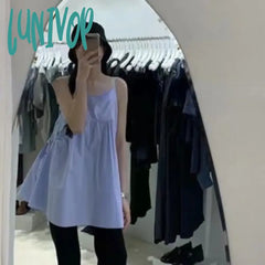 Lunivop Korean Vintage Camisole Vest For Women 2024 Summer New Mid-Length Loose Tank Top Y2K Grunge