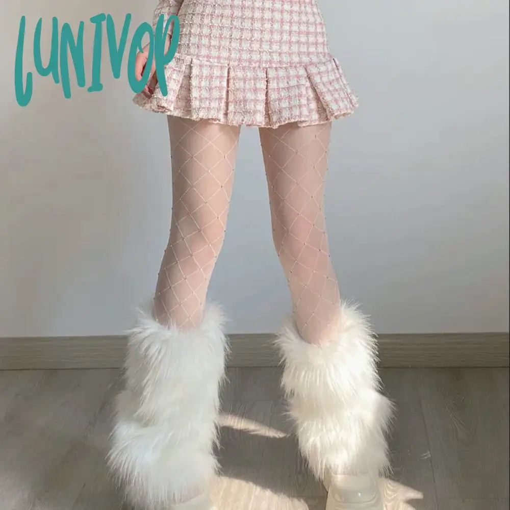 Lunivop Leg Warmers Zipper Japanese Jk Boots Socks Thigh Punk Y2K Sring Boot Cuffs Warmer Lolita