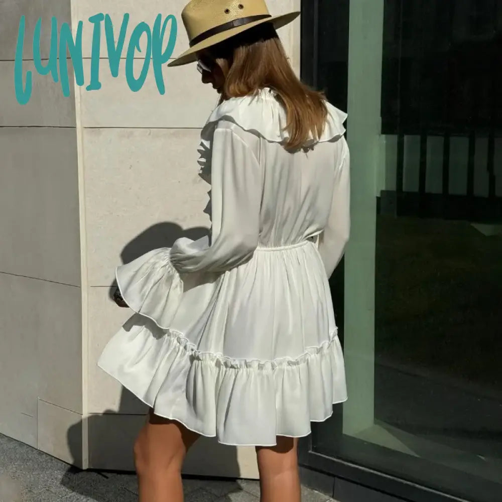 Lunivop New Knitted Hoodie Cropped Top And Pants Sets White Y2K Casual Outfits Low Waist Knit Two