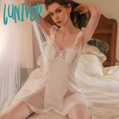 Lunivop New Light Luxury Silk Skating Nightdress High-End Sling Suspender Skirt Jacket Pajama Set