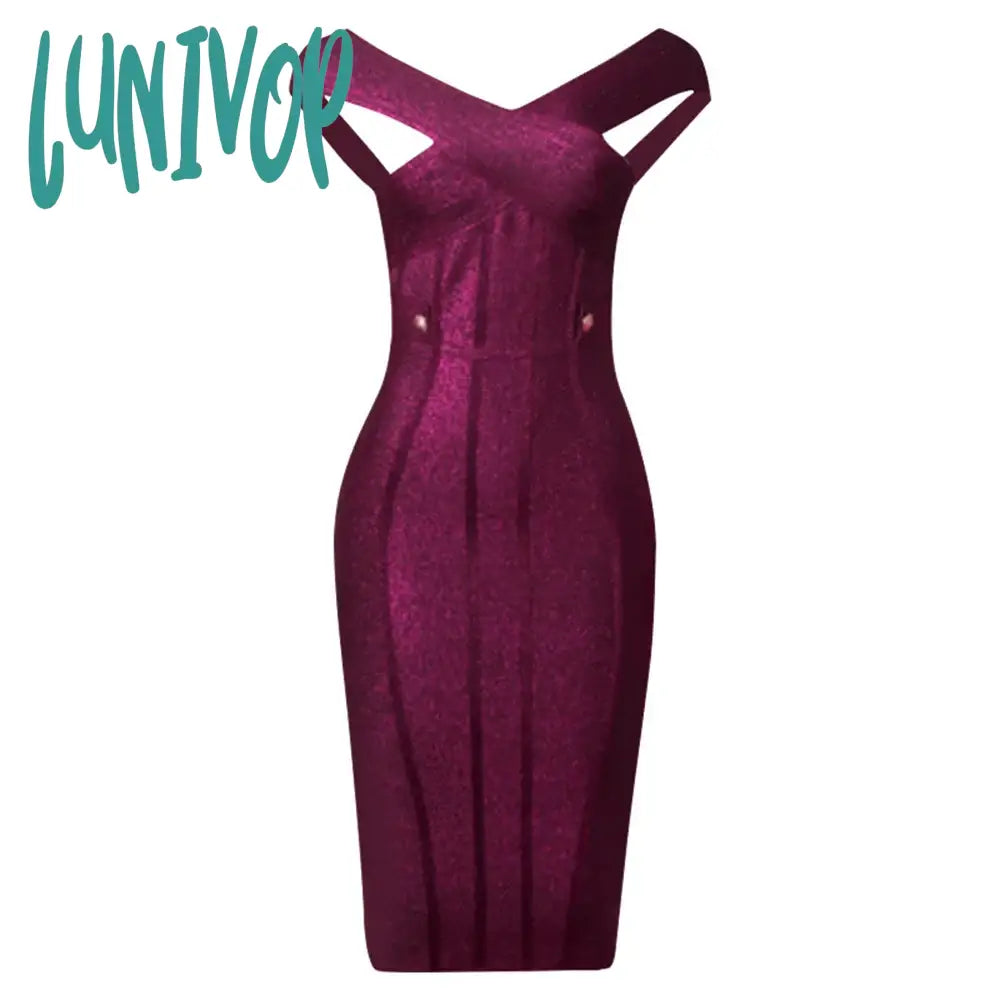 Lunivop New Sexy Fashion Women Elegant Bandage Dress Bodycon Ladies Vestido Summer Dresses Birthday