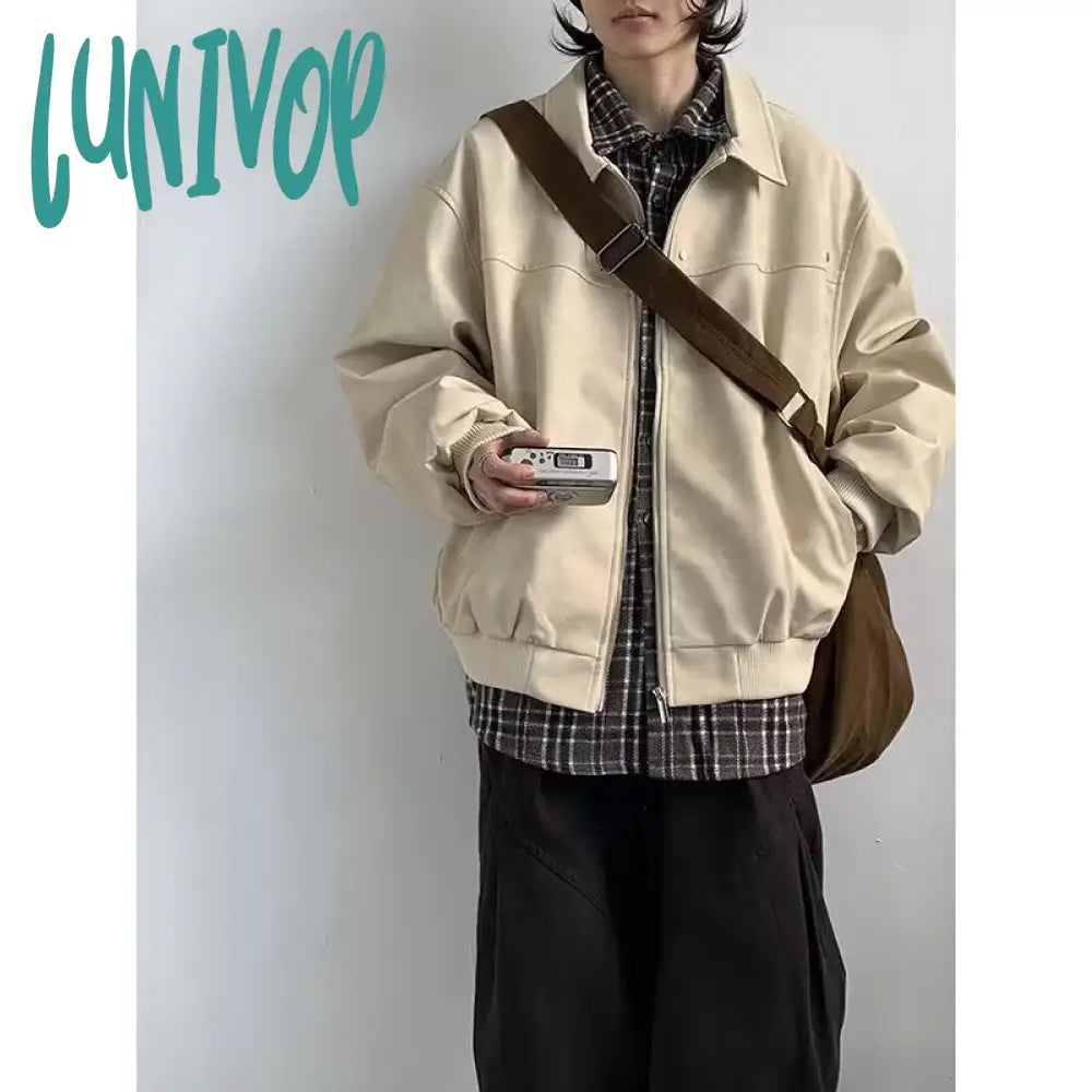 outfit inspo 2024 American High Street Niche Lapel Jacket Men's and Women's Retro Loose All-Match Trendy Casual Jacket