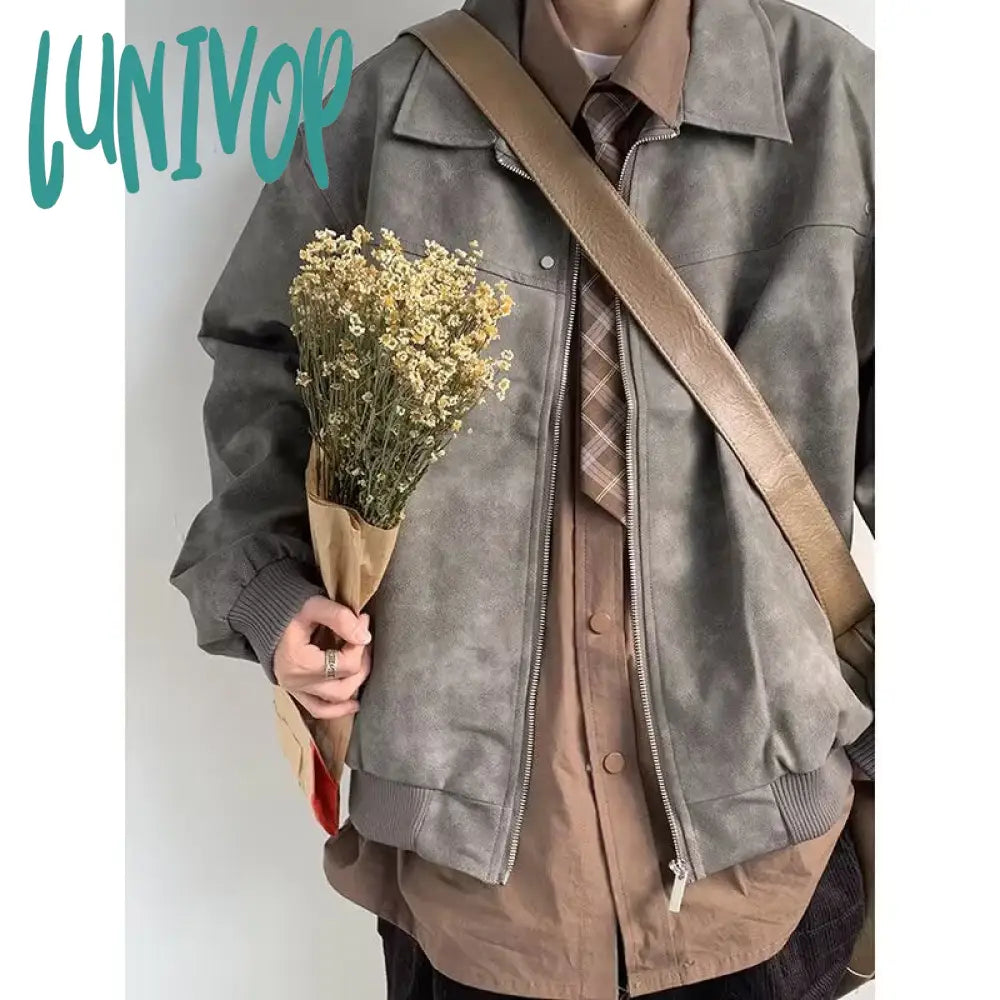 outfit inspo 2024 American High Street Niche Lapel Jacket Men's and Women's Retro Loose All-Match Trendy Casual Jacket