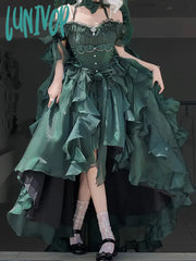 Lunivop Prom Dress Summer Emerald Mesh Lolita Princess Sexy Beautiful