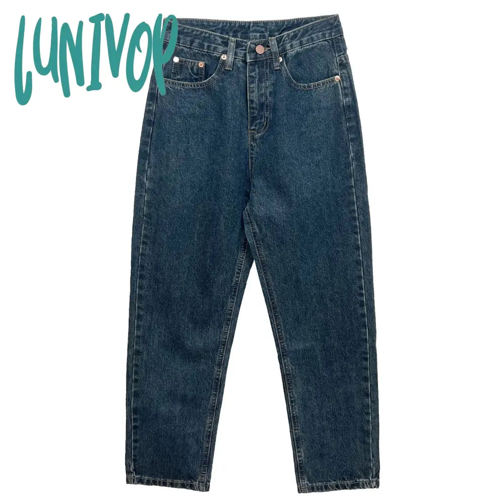 rugby shirt outfit New Autumn and Winter Ins Retro Dark Blue Casual Jeans for Women Versatile Slimming Straight Pants for Women
