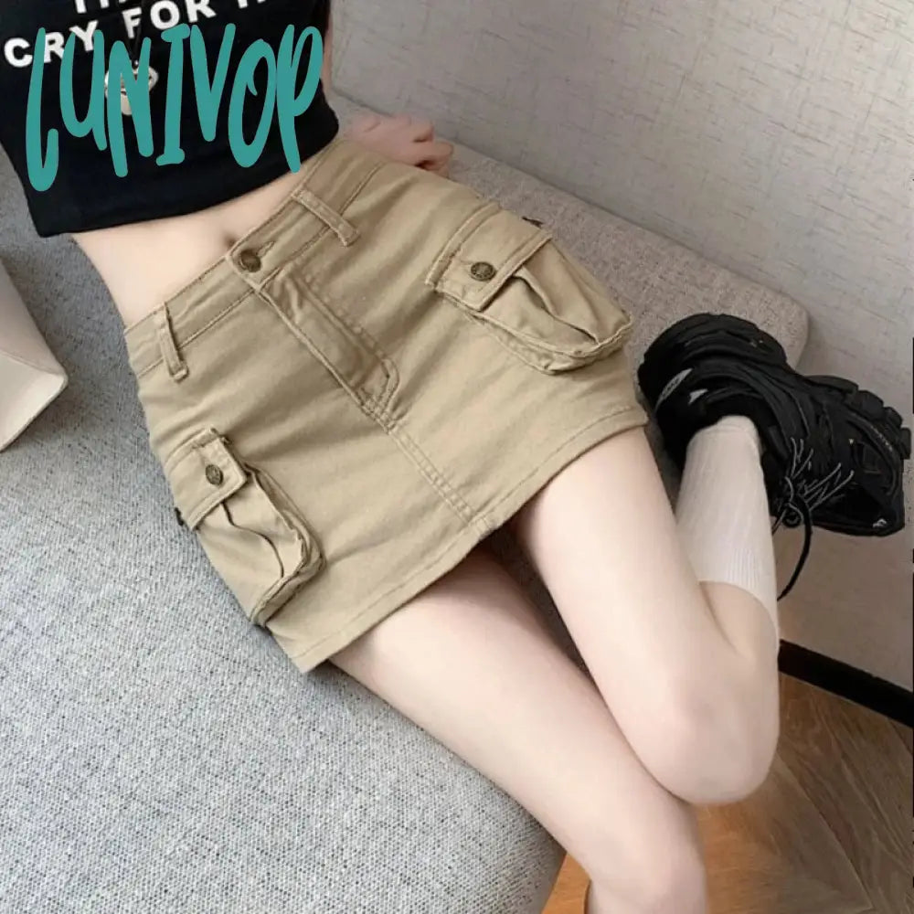 Lunivop Sexy High Wiast Denim Mini Skirt Women Vintage Girl Slim Fit Skirts Female Korean Style