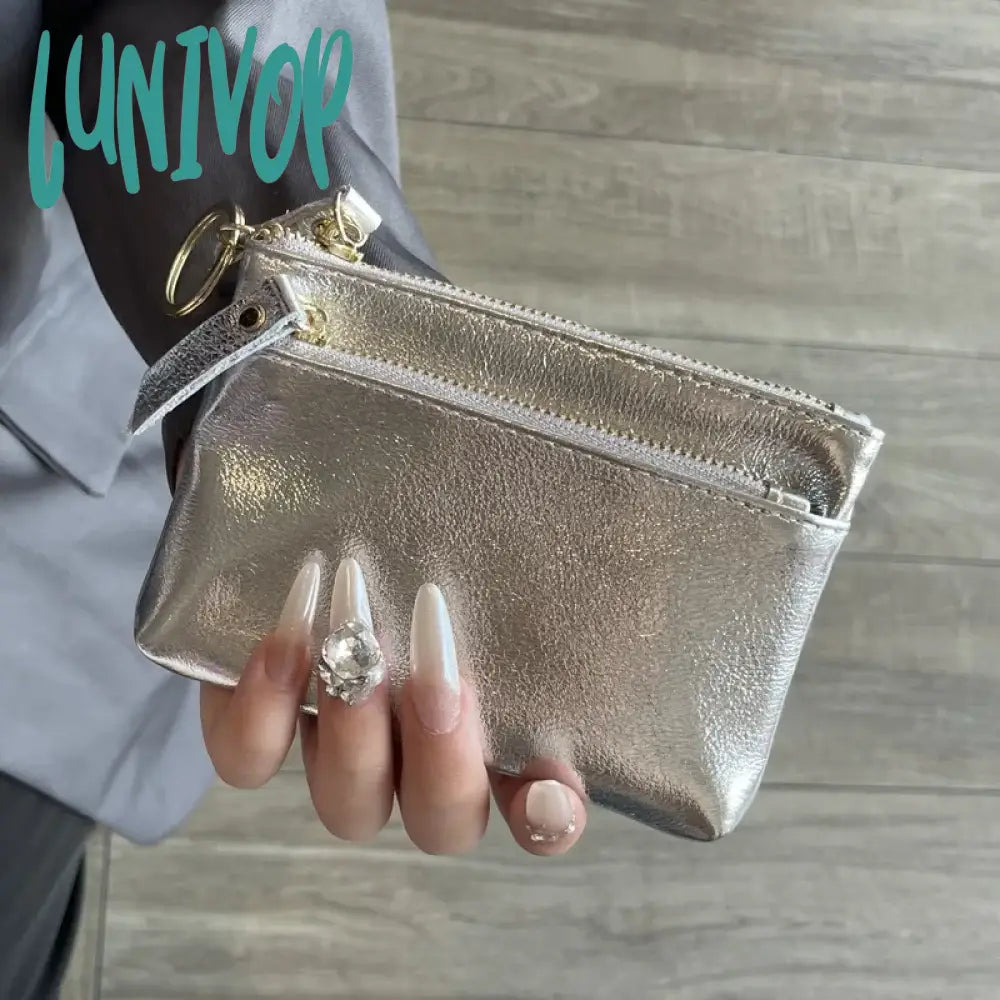 Lunivop Silver Fashion Wallets For Women Vintage Summer Small Korean Style Card Wallet Elegant Y2K