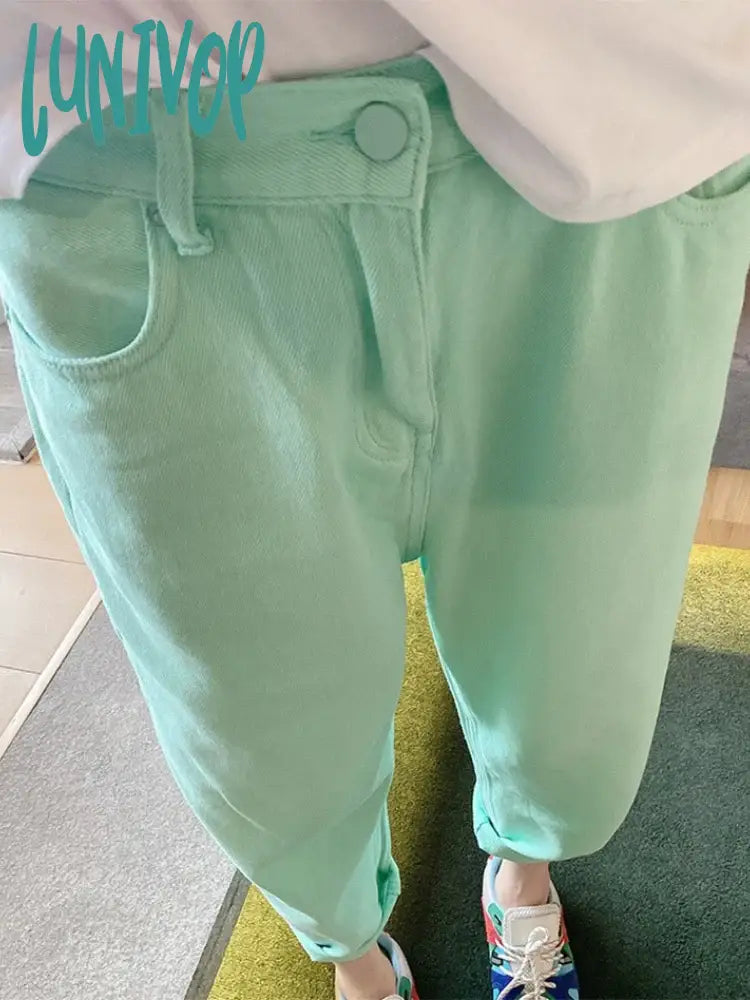 Lunivop Spring And Summer New Fashion Fresh Solid Color Loose Thin Radish All-Match Casual Pants