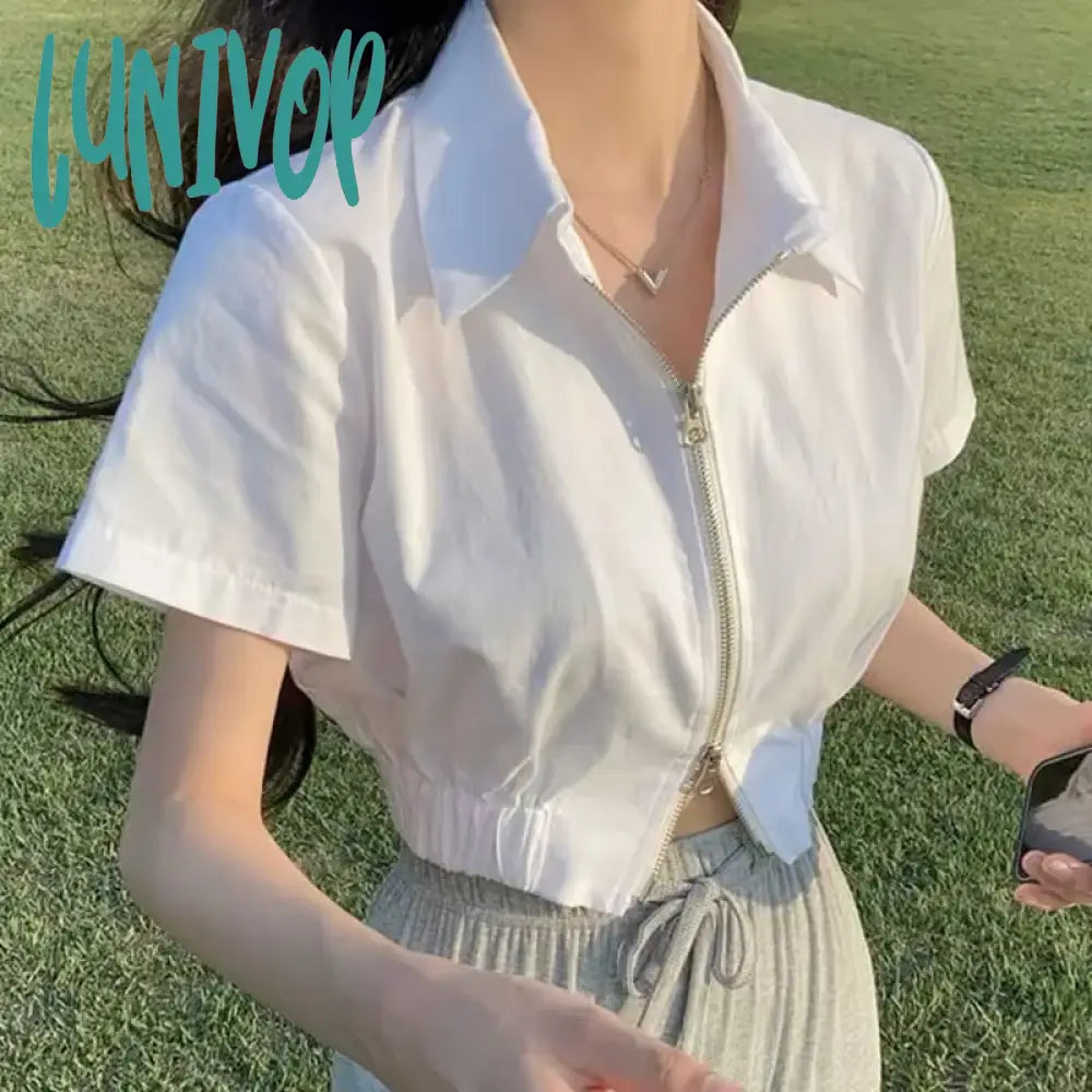 Lunivop Summer Short Sleeve Jacket Women Chic And Elegant Vintage Cropped Jackets Korean Fashion