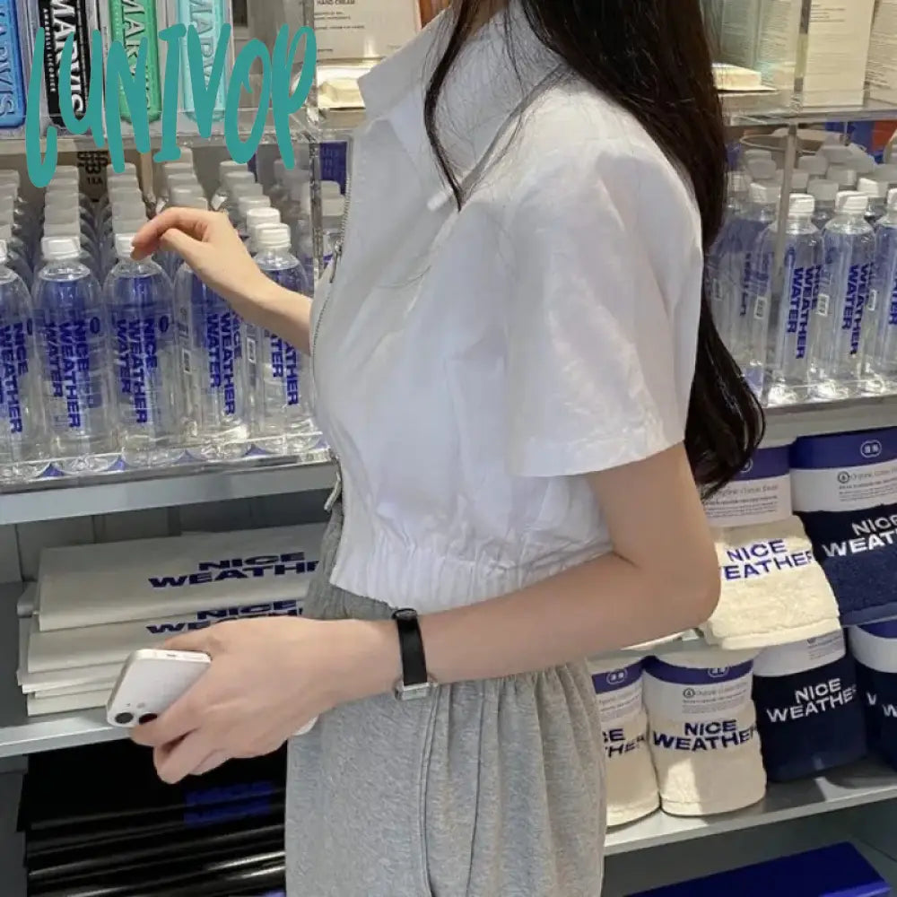 Lunivop Summer Short Sleeve Jacket Women Chic And Elegant Vintage Cropped Jackets Korean Fashion